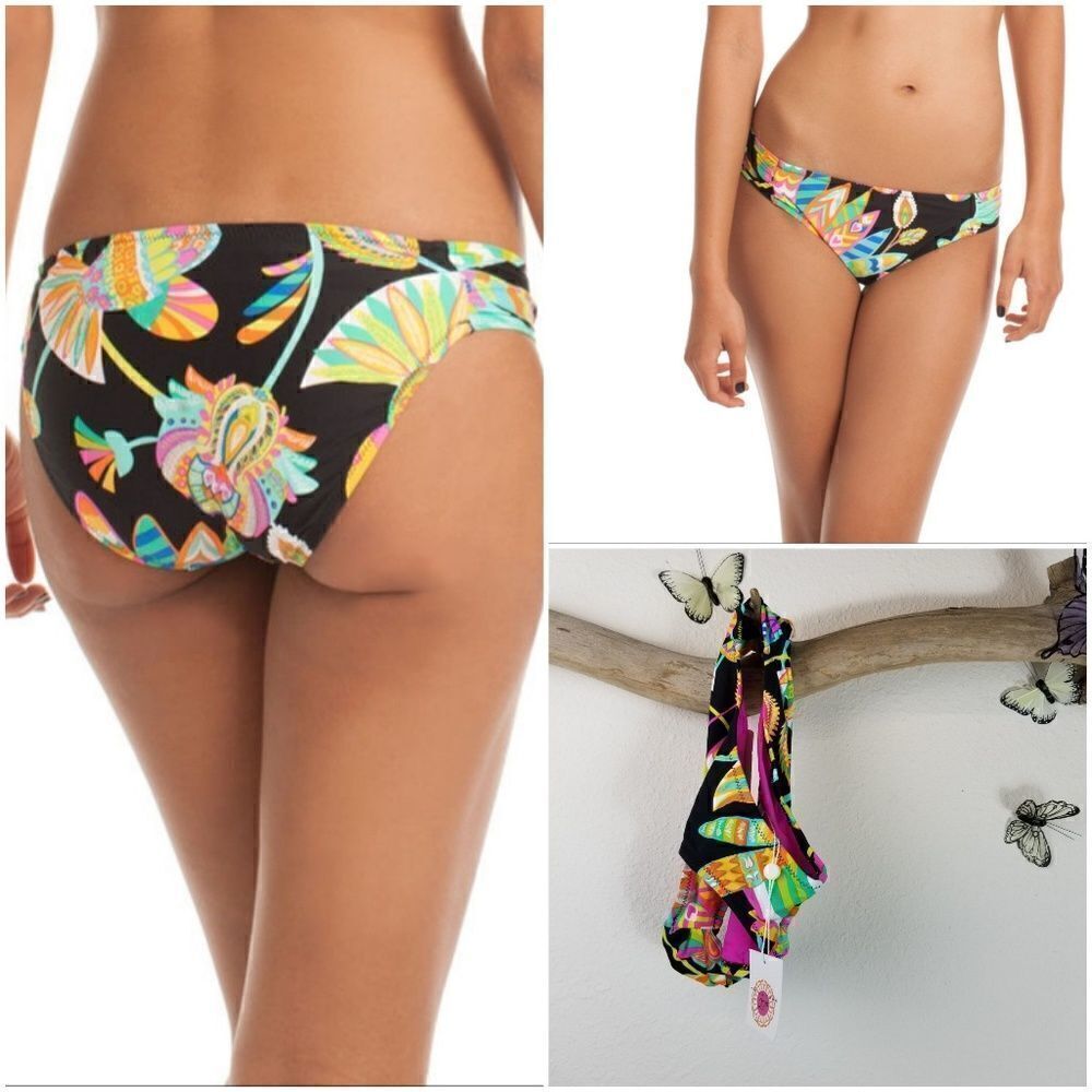 Trina Turk Tahitian floral shirred side hipster